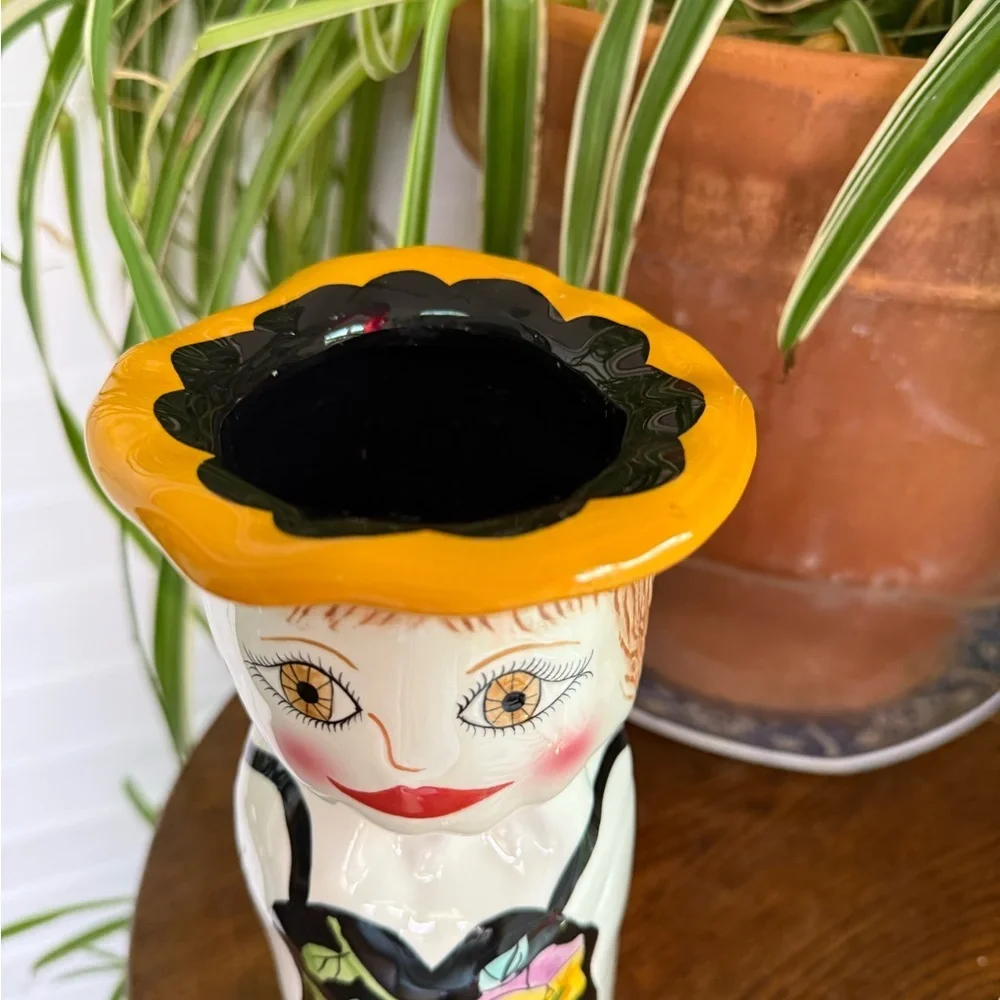 Bella Casa By Ganz Ceramic Lady Vase Sophie Hand Painted Susan Paley